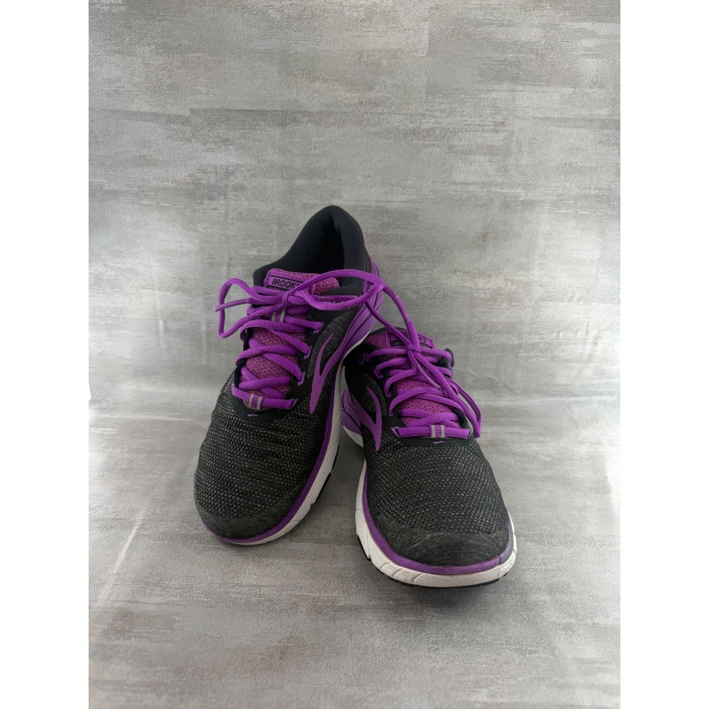 Brooks PureCadence 7 Women Running Shoes Black Purple 1202611B023 Size 8.5B